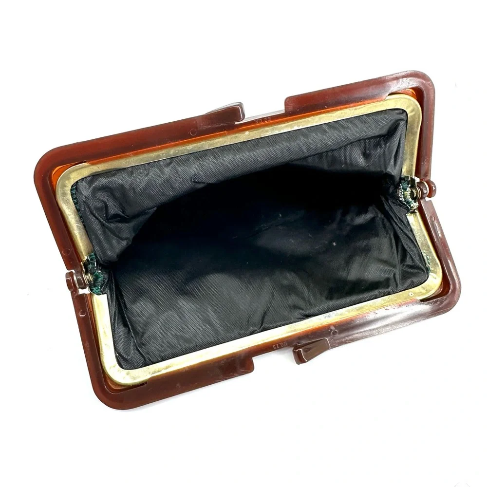 ✨SALE✨ Vintage Floral Kiss Lock Clutch Bag - Picture 6 of 6